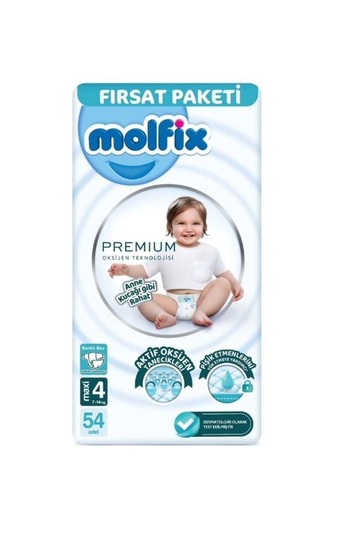 Molfix Premium Bebek Bezi Fırsat Paketi 4 Beden 7-14 Kg 54 Adet