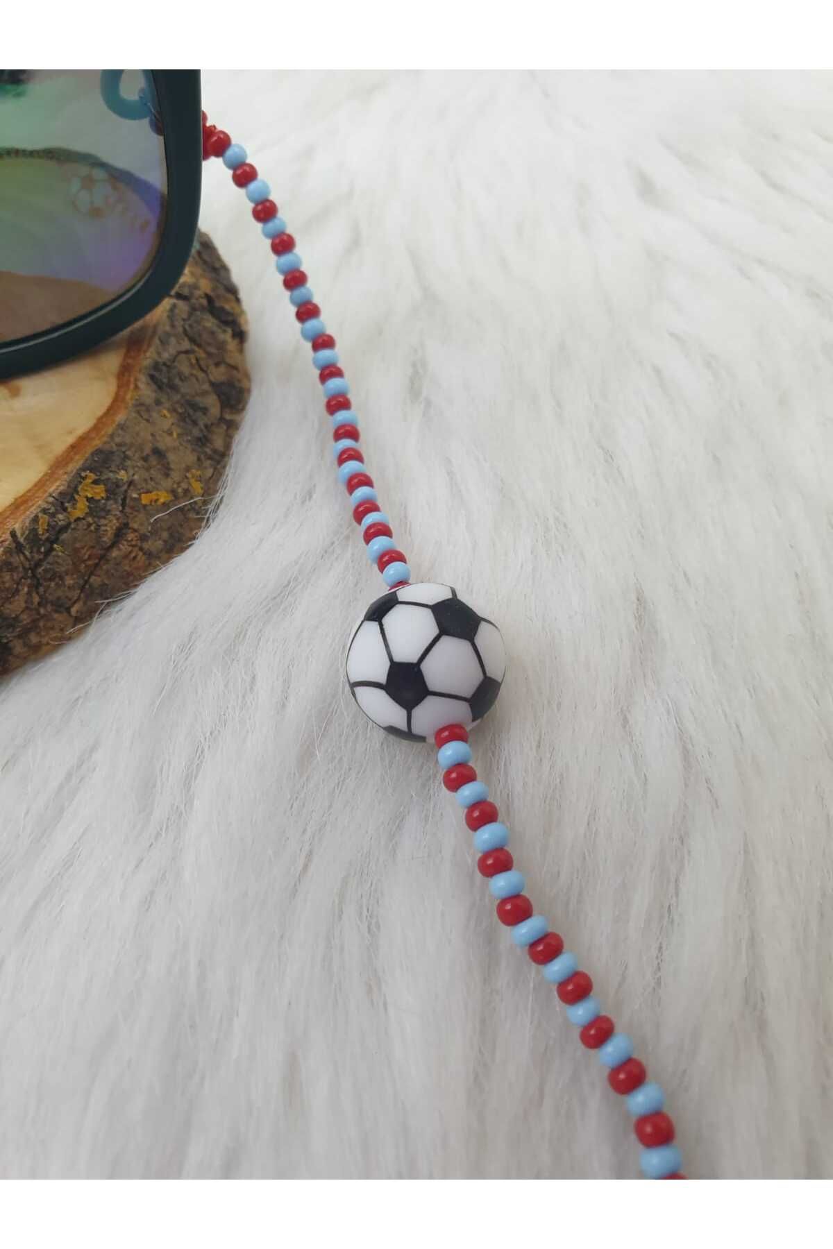 HAPPY HANDMADE-Children's Glasses Chain with Fanatic Side Football Themed Glasses Chain Glasses Accessory 3
