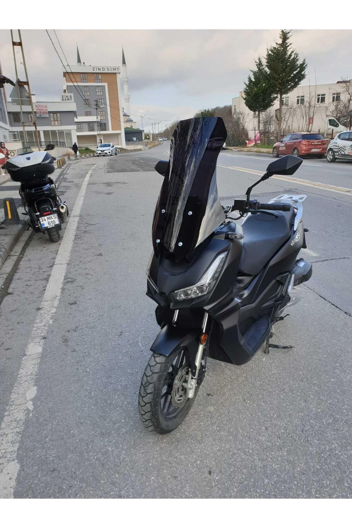 Skyjet Rivero 125 Siperlik Ön Cam 2025 Model 75cm Siyah Renkli 4mm UZUN CAM