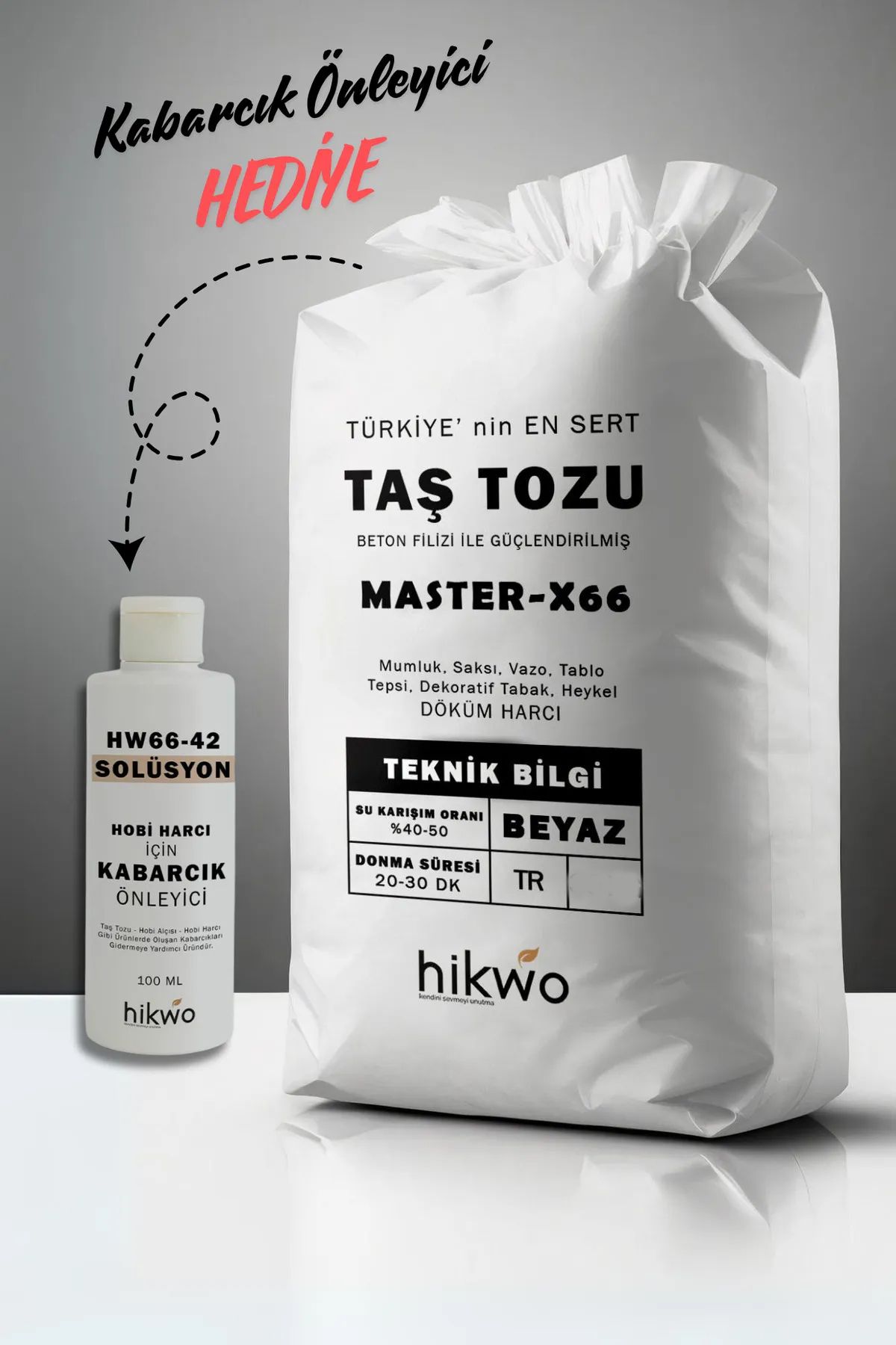 Saatistan Yüksek Güçlü Hızlı Donan Mumluk Döküm H Sabır Harcı 25 Kg