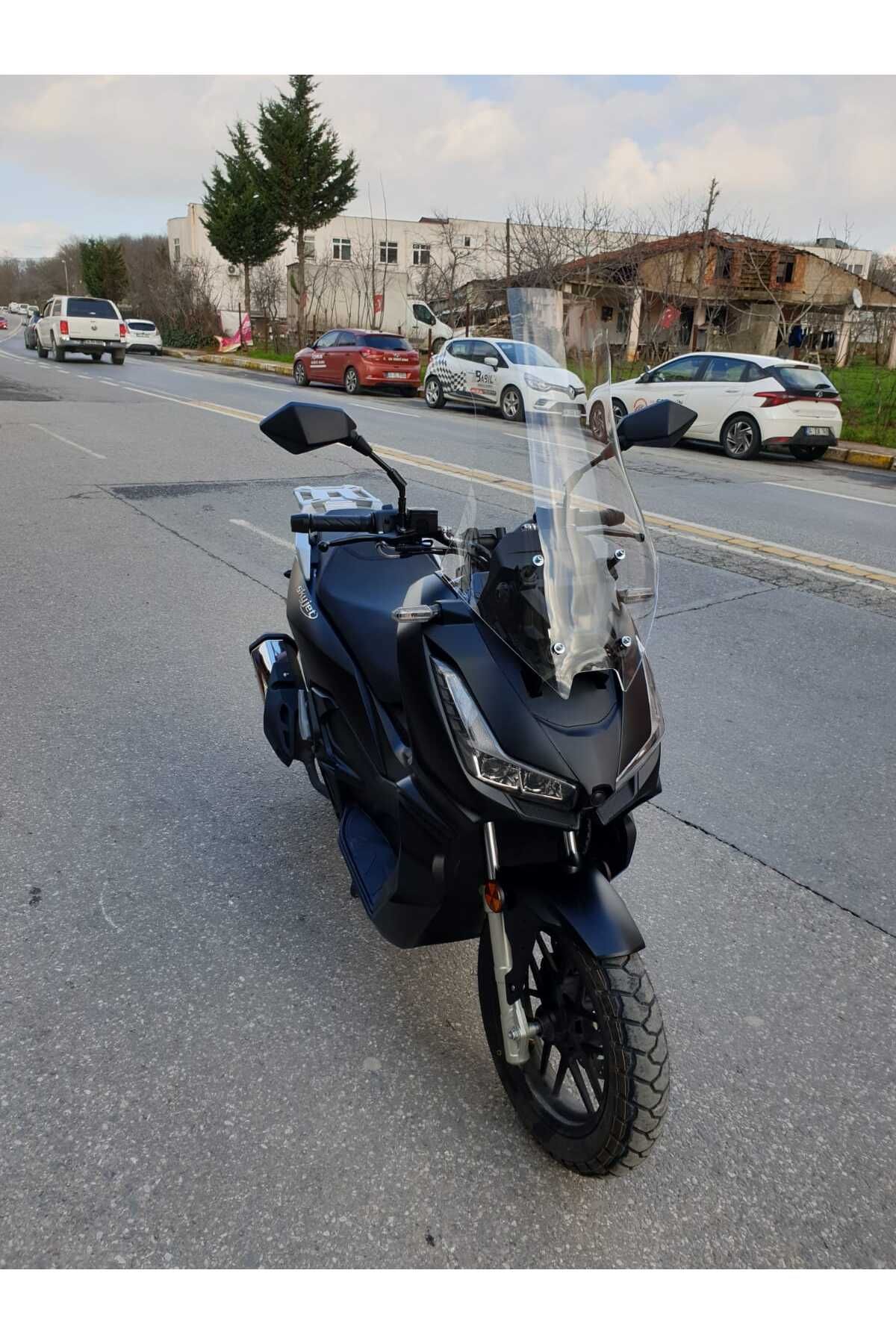Skyjet Rivero 125 Siperlik Ön Cam 2025 Model 68cm Şeffaf Renkli 4mm ORTA BOYLU CAM