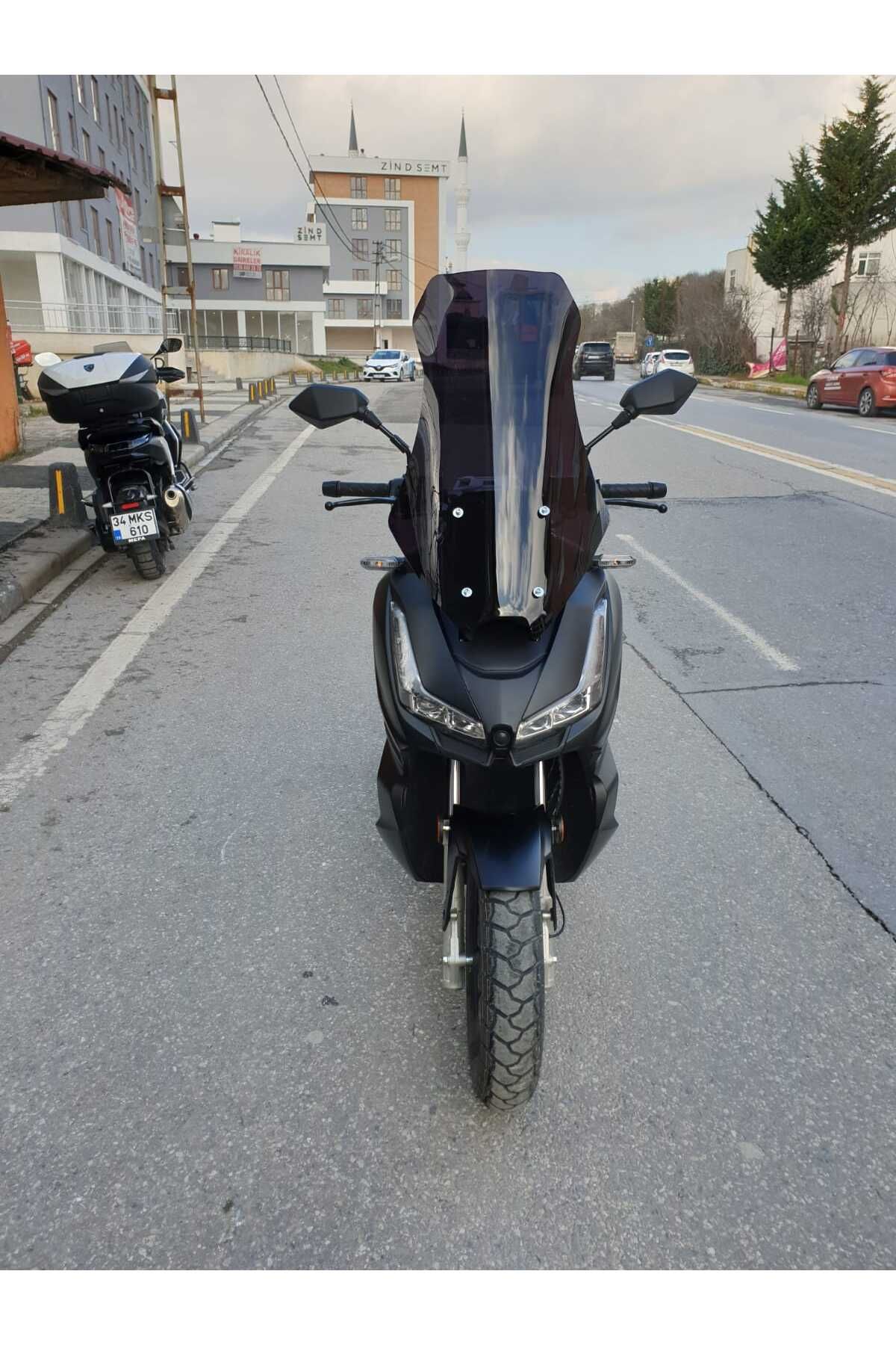 Skyjet Rivero 125 Siperlik Ön Cam 2025 Model 75cm Siyah Renkli 4mm UZUN CAM