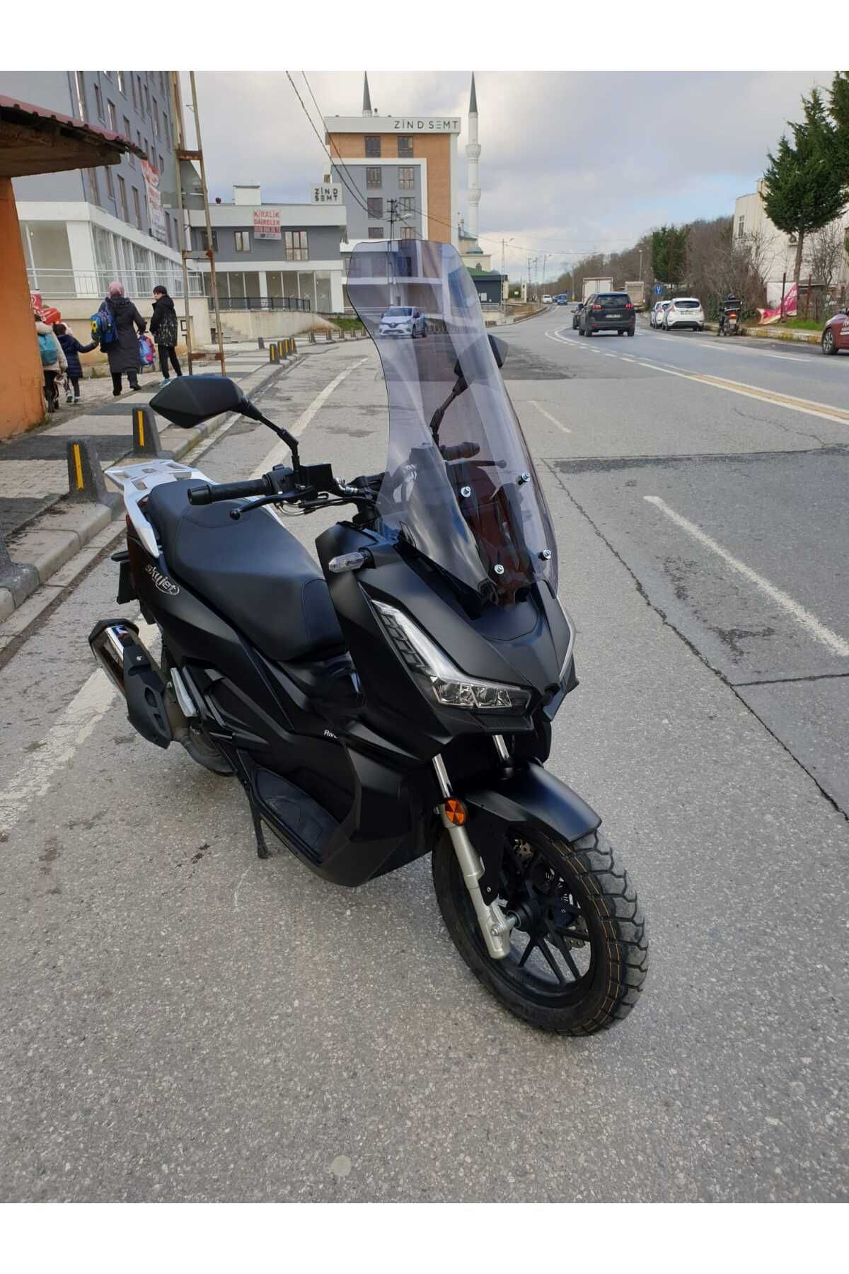 Skyjet Rivero 125 Siperlik Ön Cam 2025 Model 75cm Füme Renkli 4mm UZUN CAM
