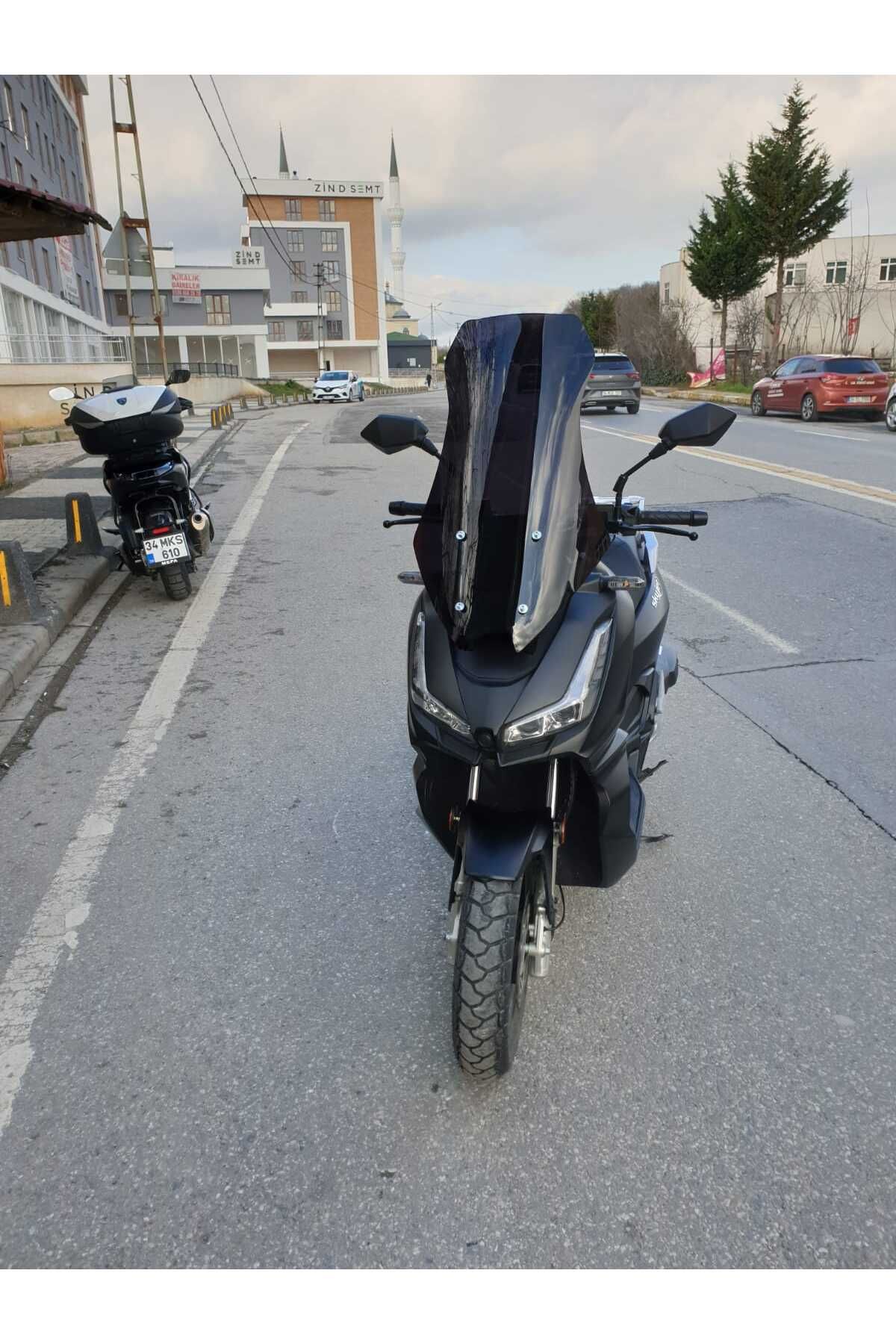 Skyjet Rivero 125 Siperlik Ön Cam 2025 Model 75cm Siyah Renkli 4mm UZUN CAM