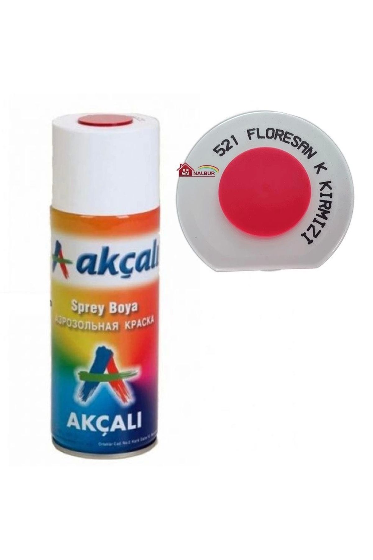 Akçalı Akçalı Sprey Boya 400 ml 521 Florasan Koyu Kırmızı