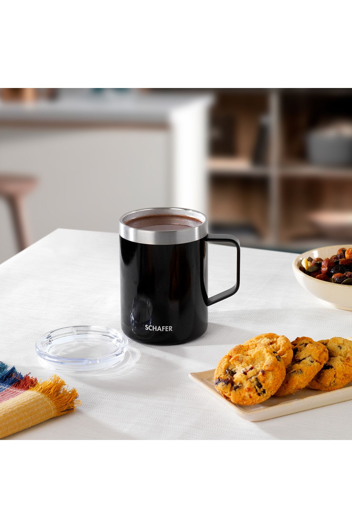 فلاسک مشکی Iron Man Cup Thermos 350 میل سیاه Schafer