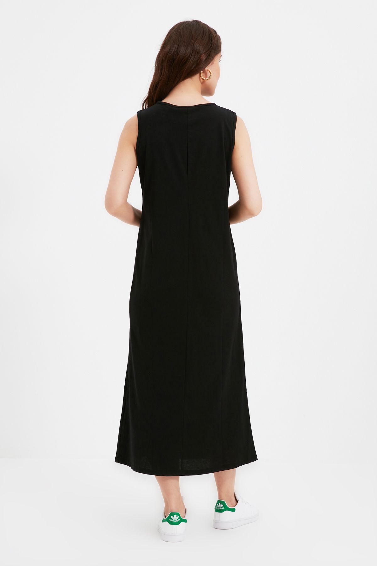Trendyol Modest-Schwarzes und steinfarbenes 2-teiliges Kleid aus 100 % Baumwolle – TCTAW22UK0110 9