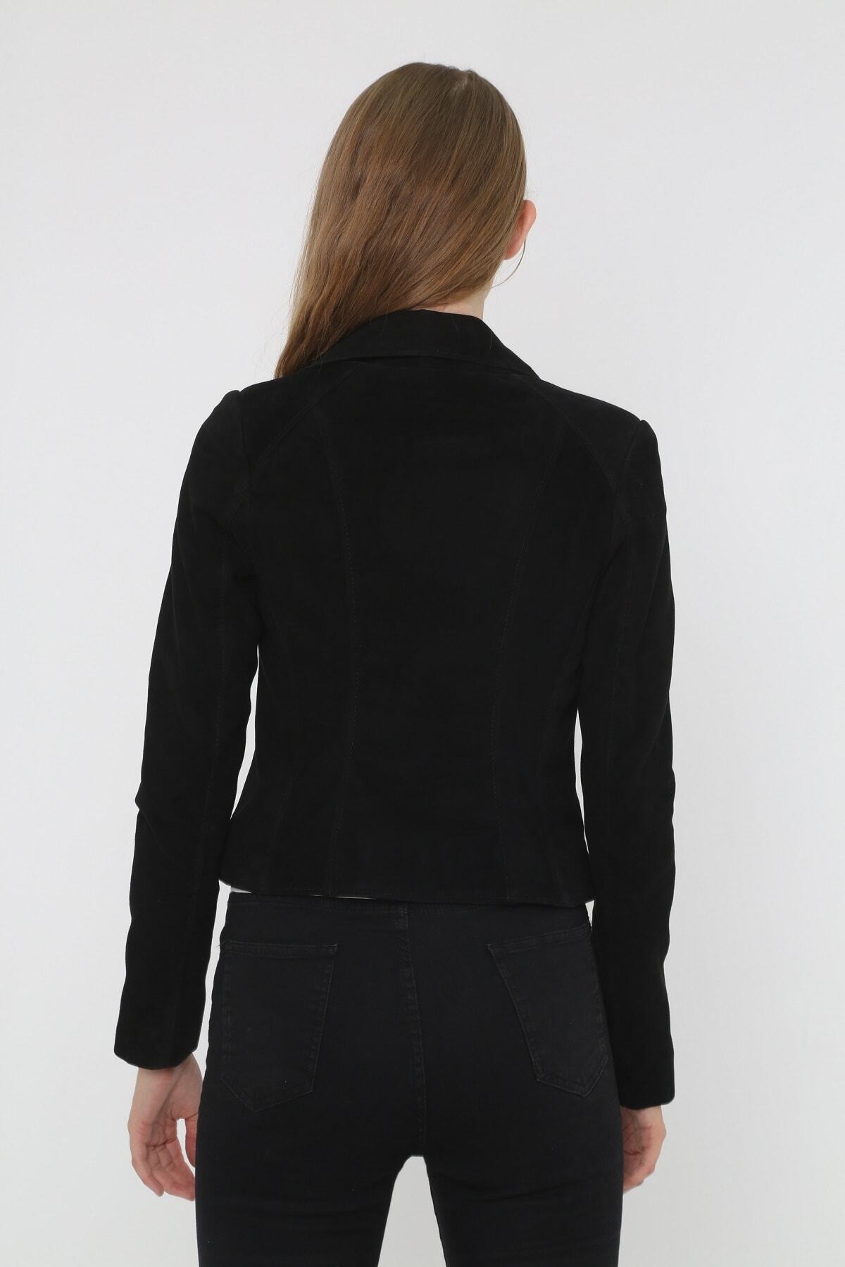 UMBERTOPELLE DERİ-Genuine Suede Women's Jacket 5