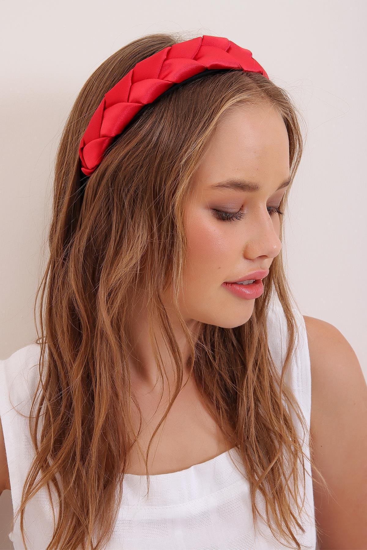 Trend Alaçatı Stili Haar- & Stirnband Rot Casual Fast ausverkauft