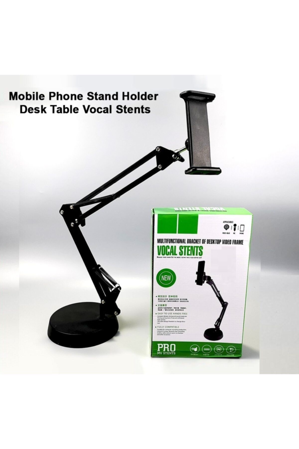 TahTicMer Tablet Tutucu Süspansiyon Standlı Tablalı Masa Sabitlemeli Katlanabilir Universal Ipad Stand