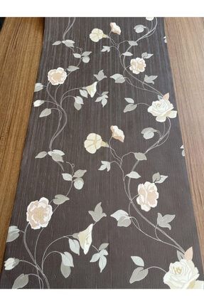 Italyan Kahverengi Çiçek Desenli Duvar Kağıdı (5M²) 5524