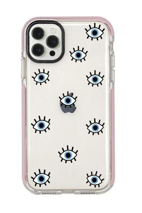 Iphone 12 Pro Max Nazar Gözler Desenli Candy Bumper Silikonlu Telefon Kılıfı MC12PMCBTS103