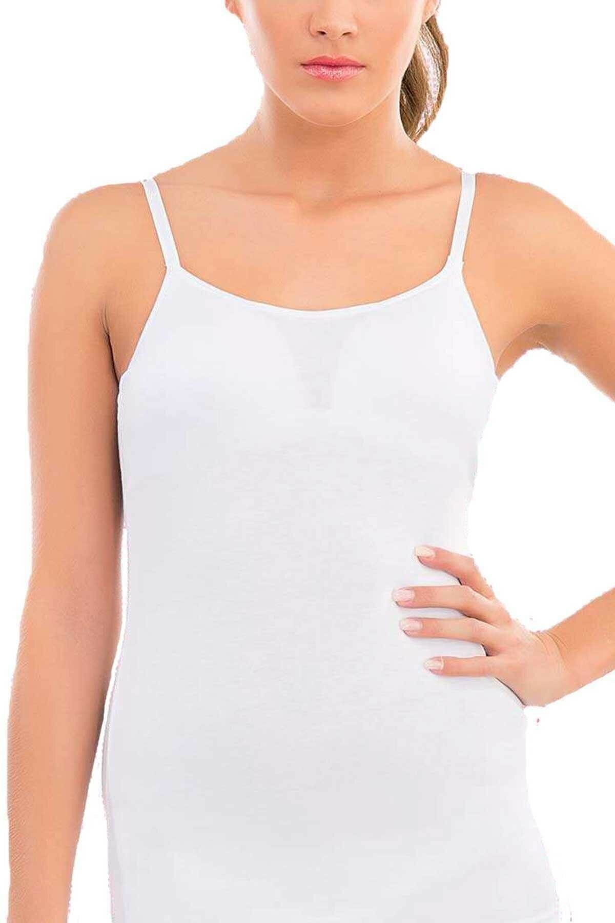 Women's White Modal Coated Singlet 1259