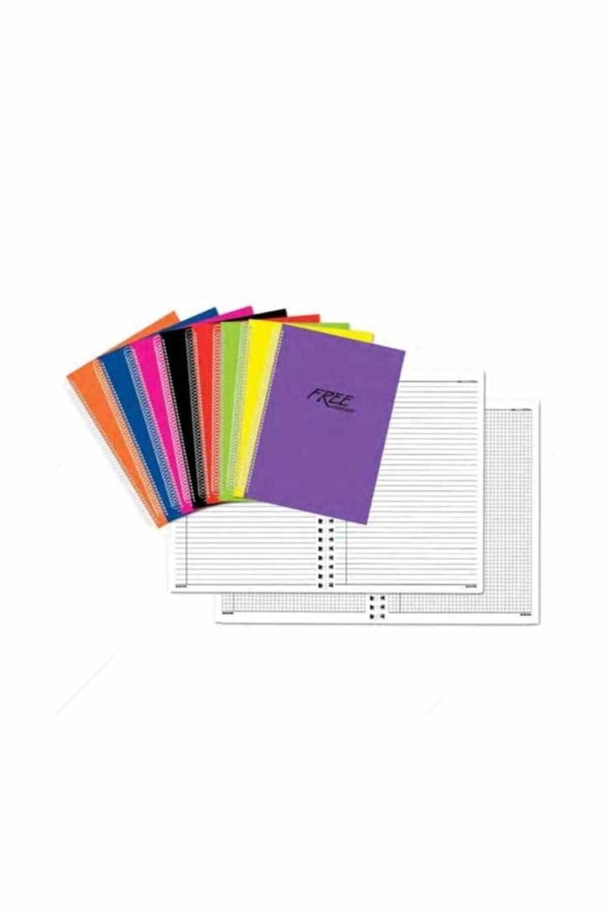 KESKİN COLOR-Notebook 160yp A4 Spiral Leather Cover Checked 1