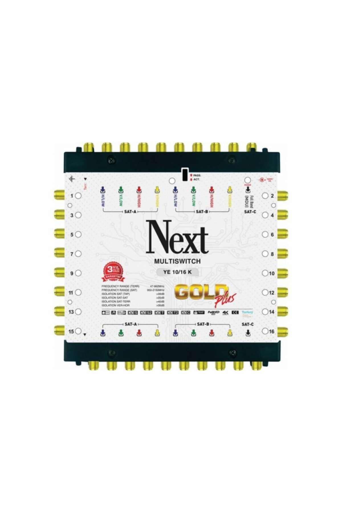 NEXT NEXTSTAR Next 10/16 Kaskatlı Gold Plus Multiswitch Uydu Santrali