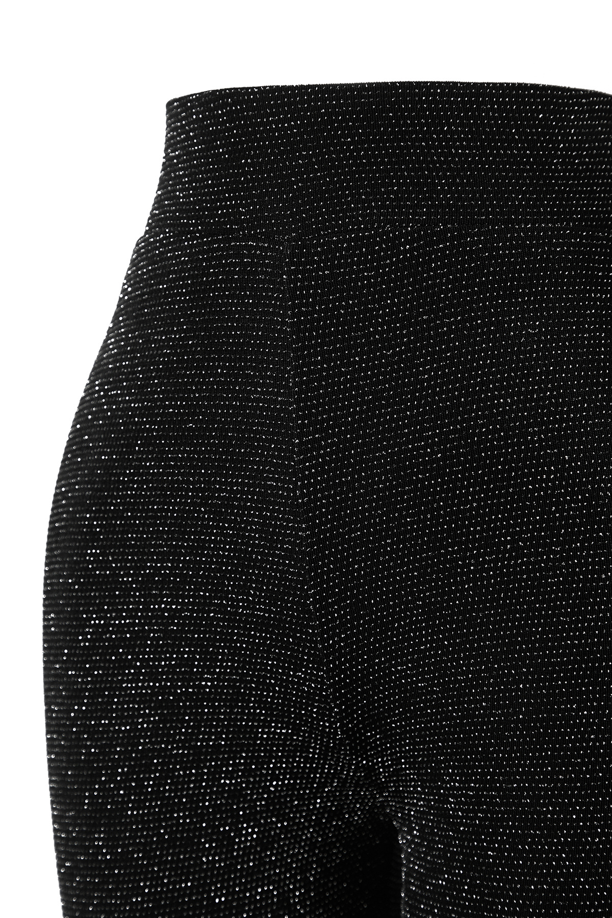 Trendyol Collection-Antracitové stříbrné pletené kalhoty s vysokým pasem Tedaw25Pl00027 2