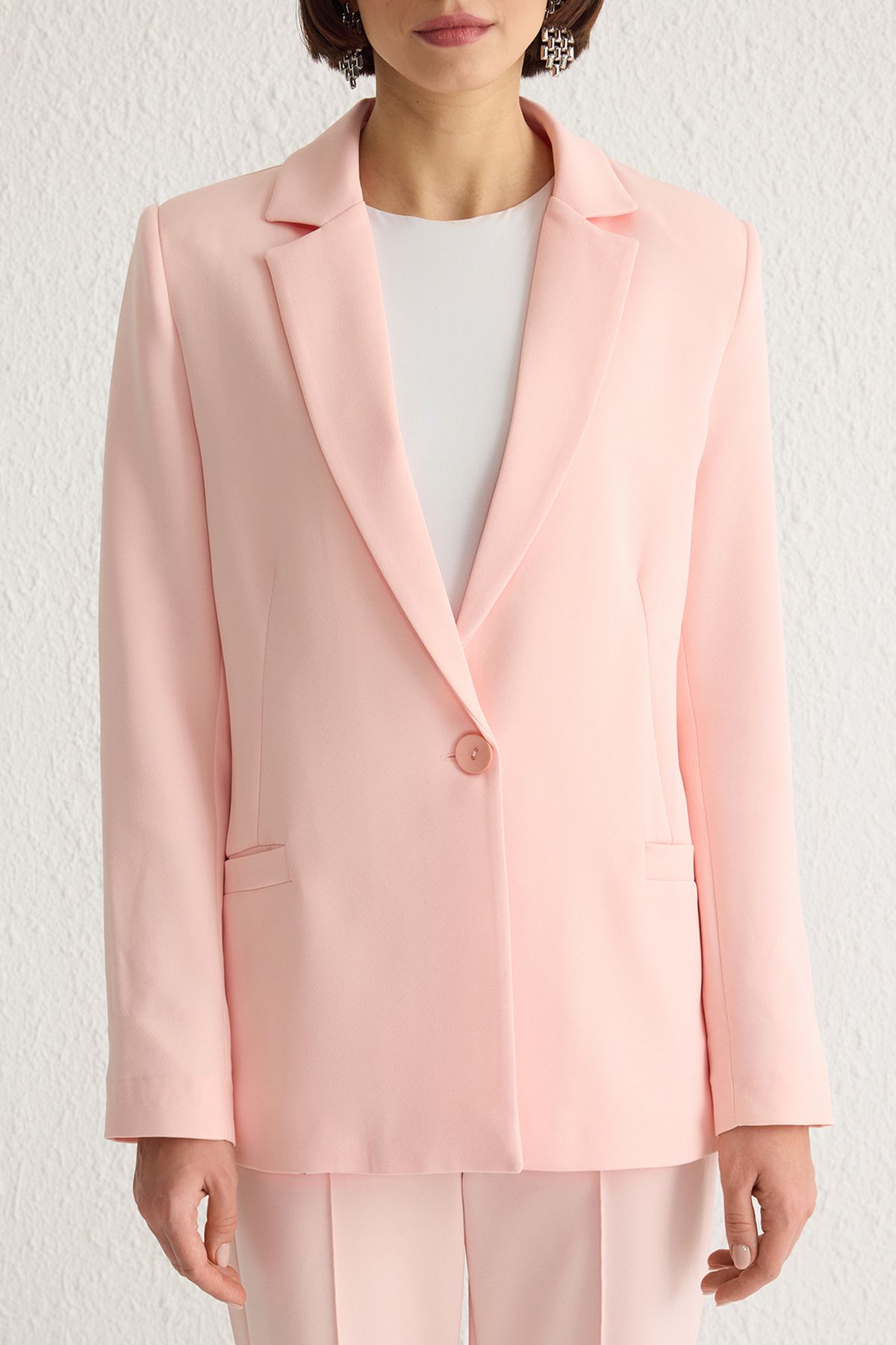 Trendyol Collection-Light Pink Striped Blazer Jacket Twoaw20Ce0316 3