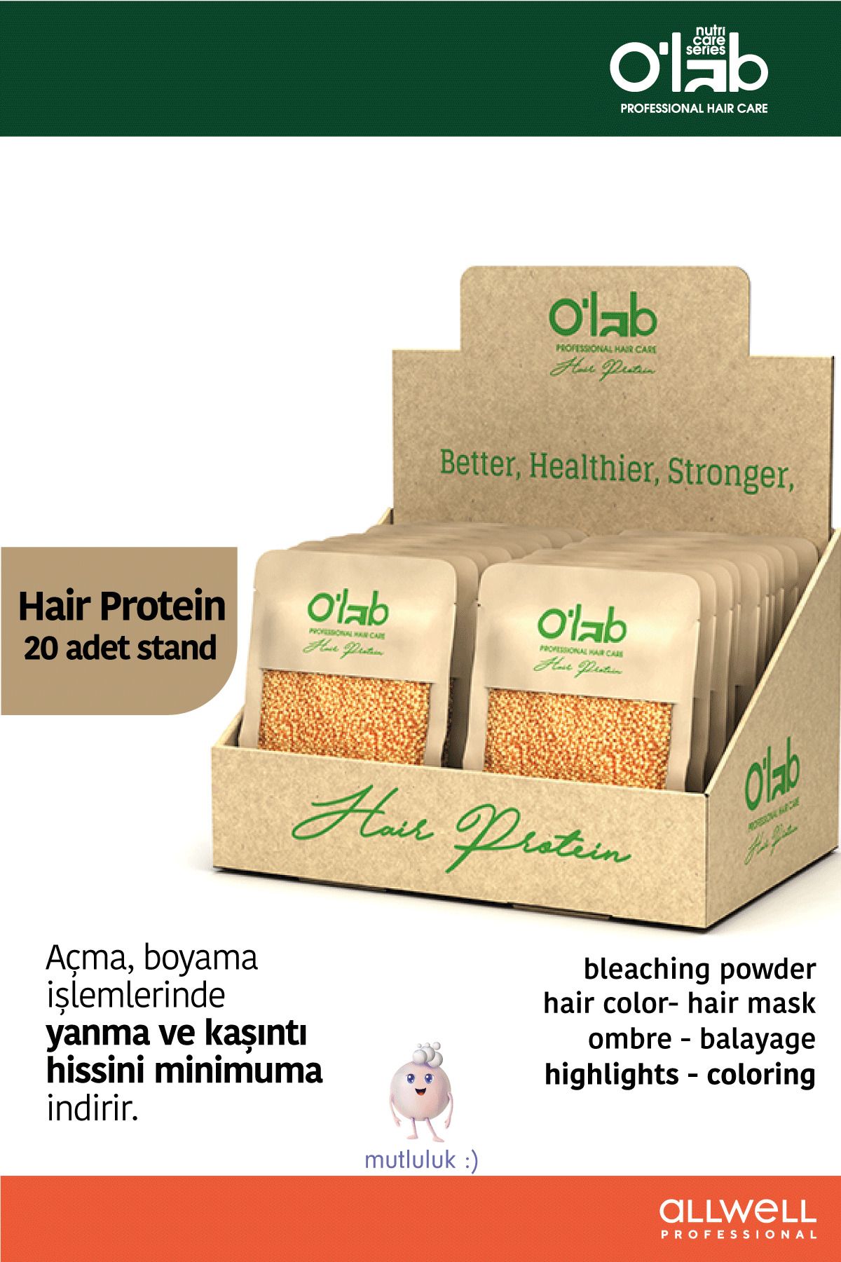 Olab Hair Care O'lab Saç Proteini Stand 50gr x (20 adet)