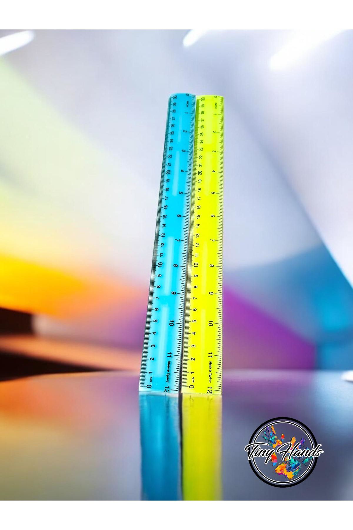tiny hands-30cm Unbreakable Ruler Flexible Unbreakable Ruler 30cm Yellow Color Ruler Drawing Ruler 1 Piece Ruler 5