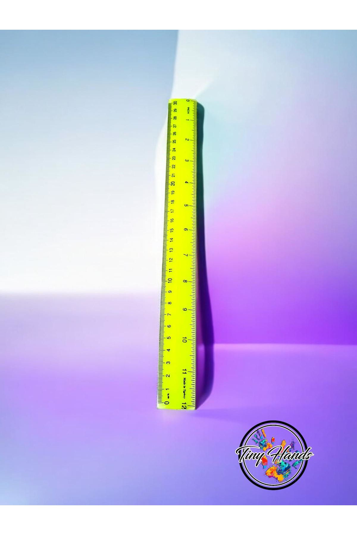 tiny hands-30cm Unbreakable Ruler Flexible Unbreakable Ruler 30cm Yellow Color Ruler Drawing Ruler 1 Piece Ruler 3