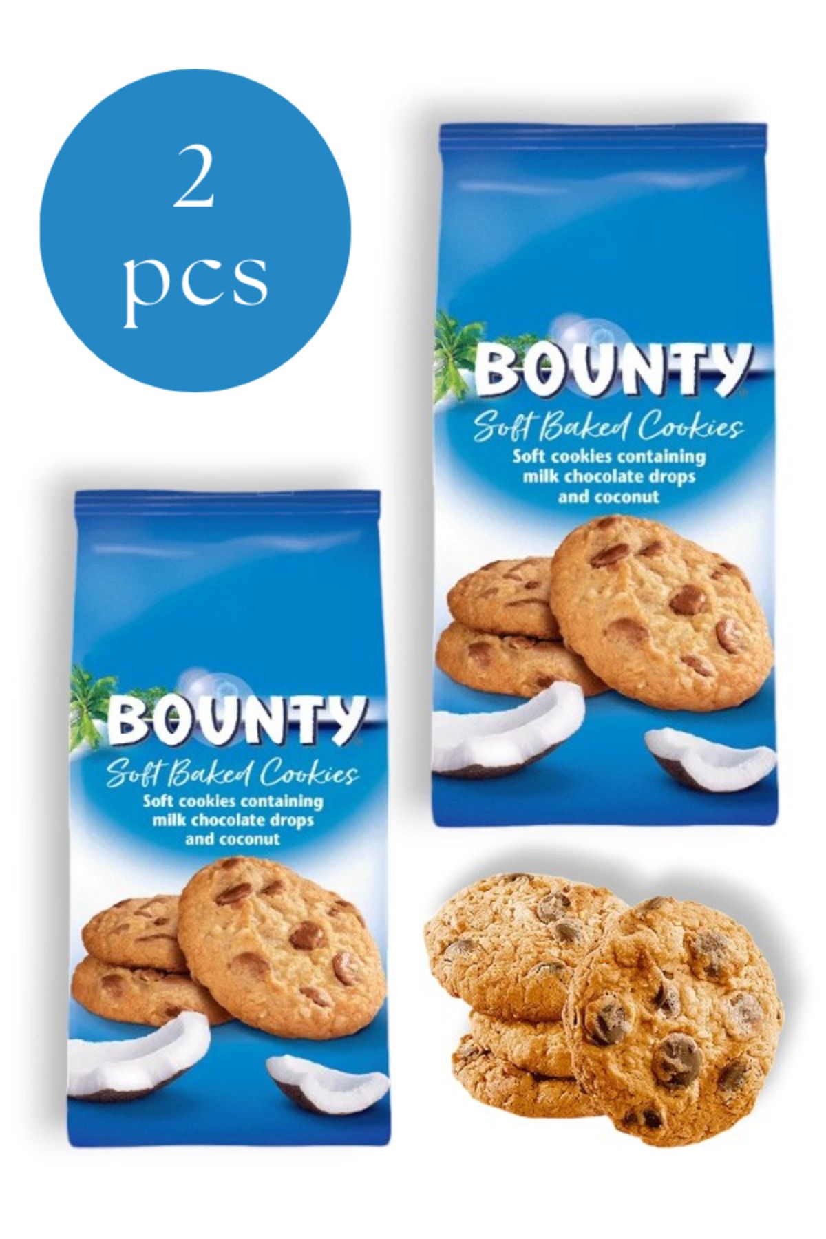 Bounty Soft Baked Cookies 180 Gr x 2 Adet