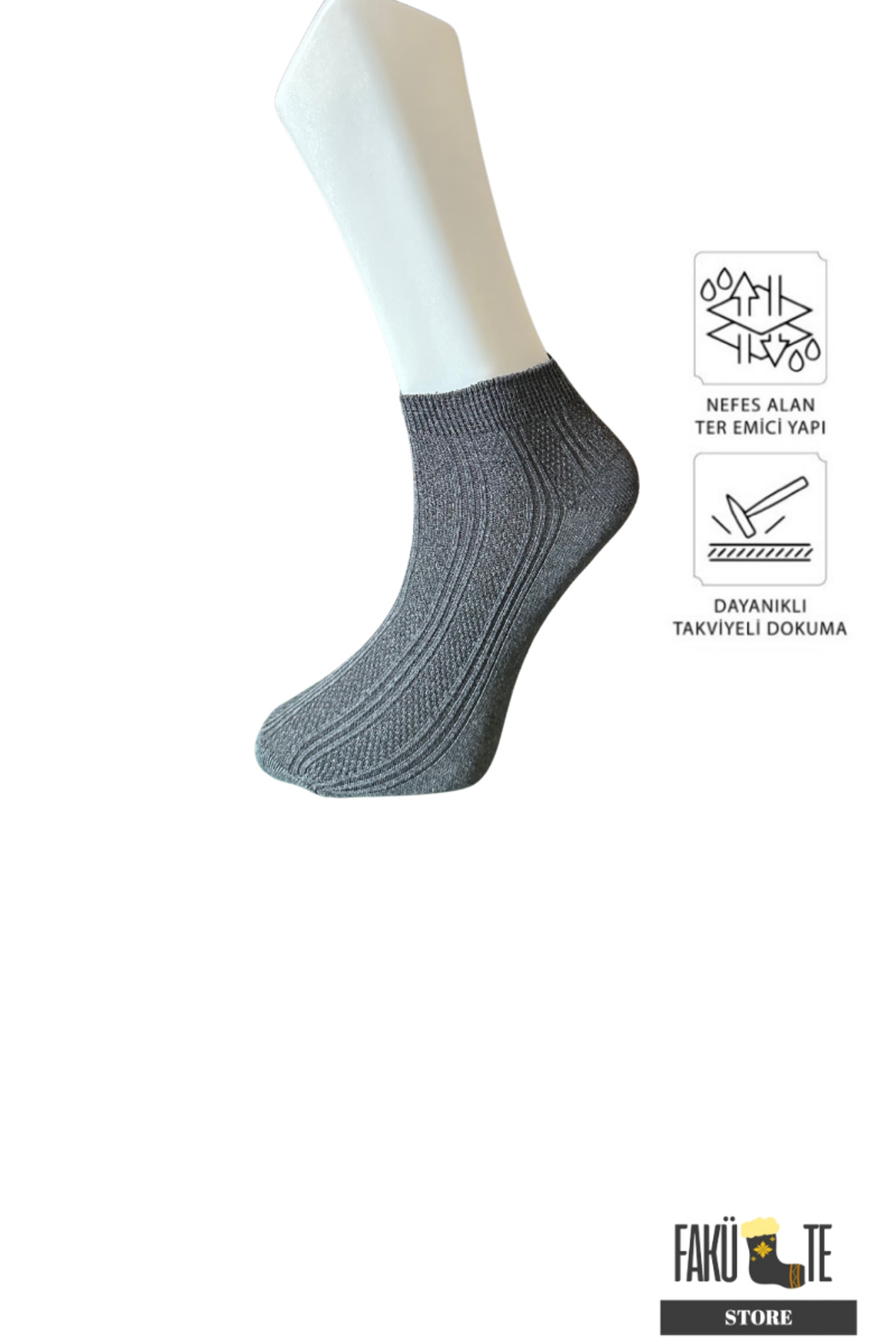 4 Çift Unisex Kısa Desenli Çorap Seti — görsel 5 · TYBTGZCM2MA8E3YM36