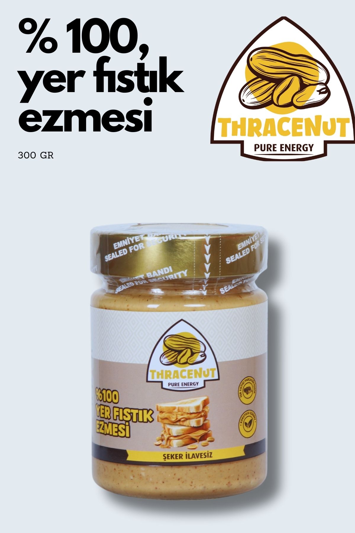 Thracenut % 100 Yer Fıstık Ezmesi