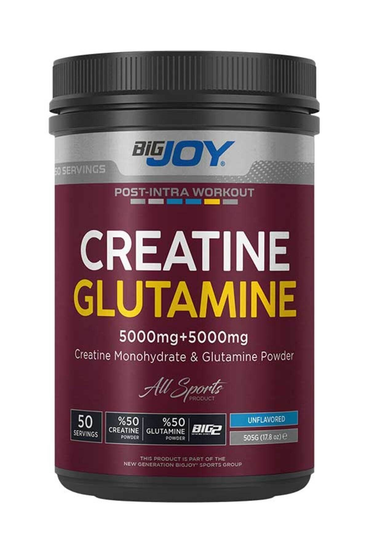 Bigjoy Sports Creatine Glutamine 505g 50 Servis Big2 Kreatin Glutamin Amino Asit-3