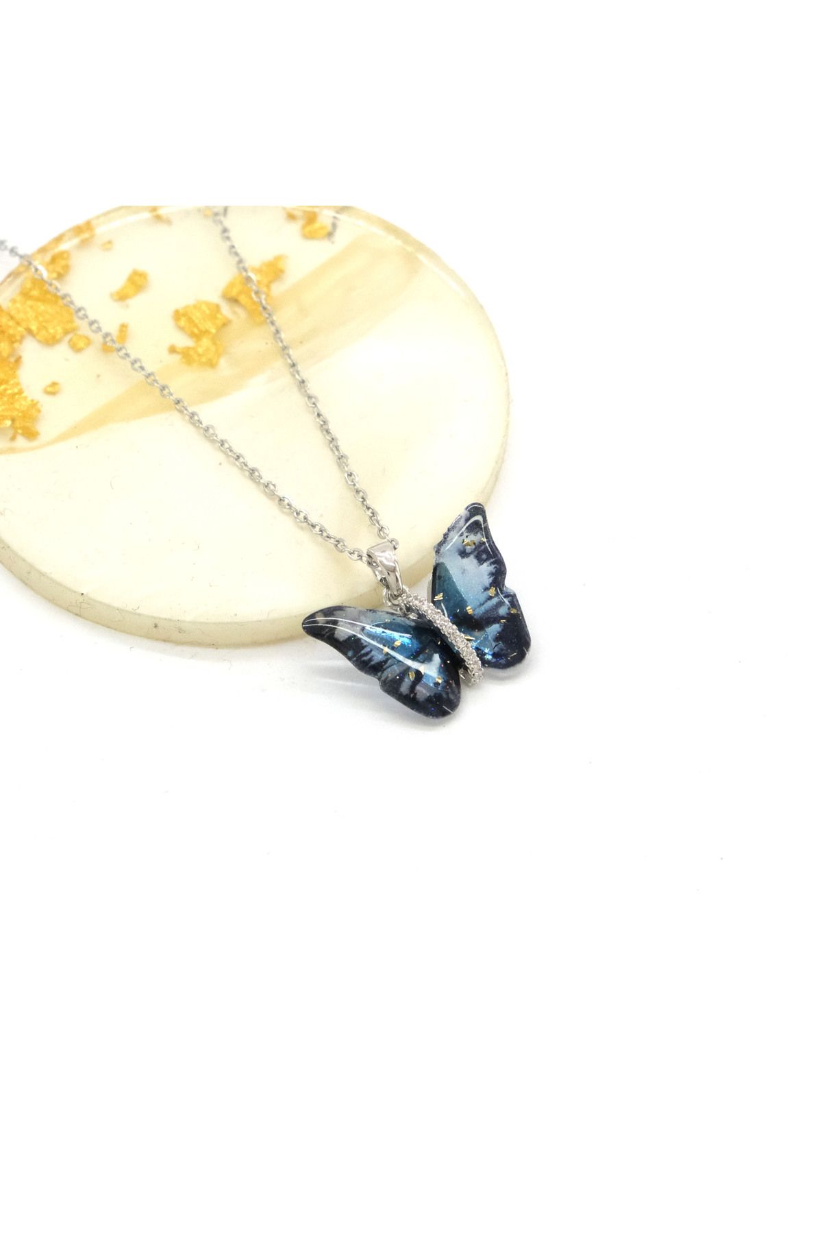 FerizZ-Butterfly Model Steel Necklace - Women's Kly-619 2