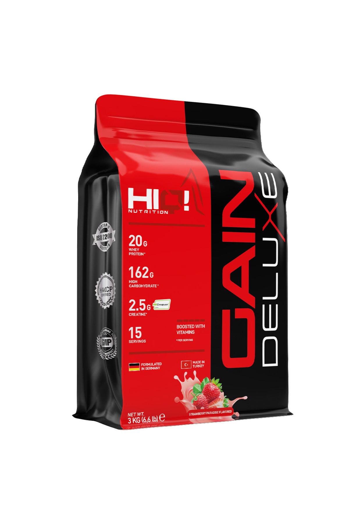 HIQ NUTRITION HIQ Gain Deluxe 3 kg STRAWBERRY PARADISE FLAVORED