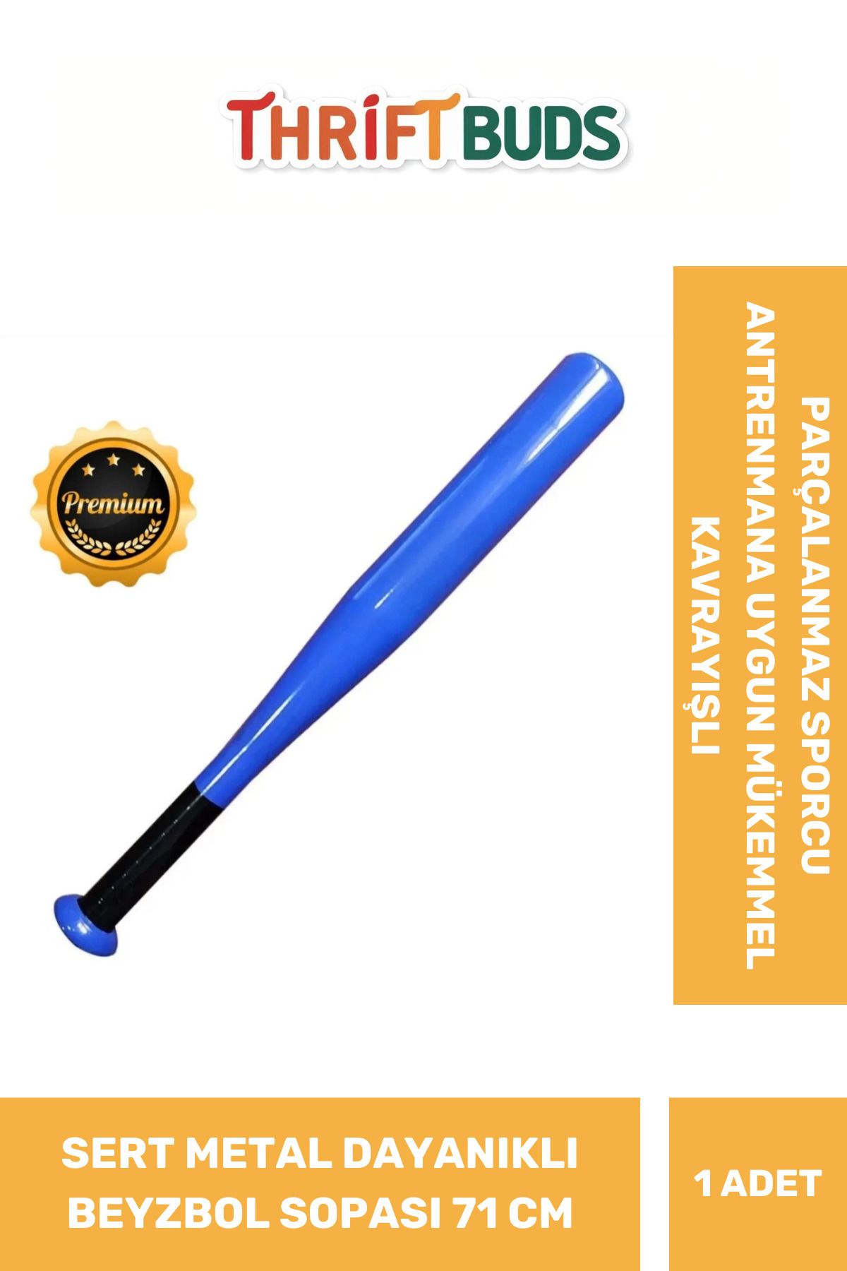Thriftbuds Premium Üretim Kaymaz Kavrayışlı Kırılmaz Kaliteli Dayanıklı Metal 28 inc Hafif Beyzbol Sopası 64 Cm