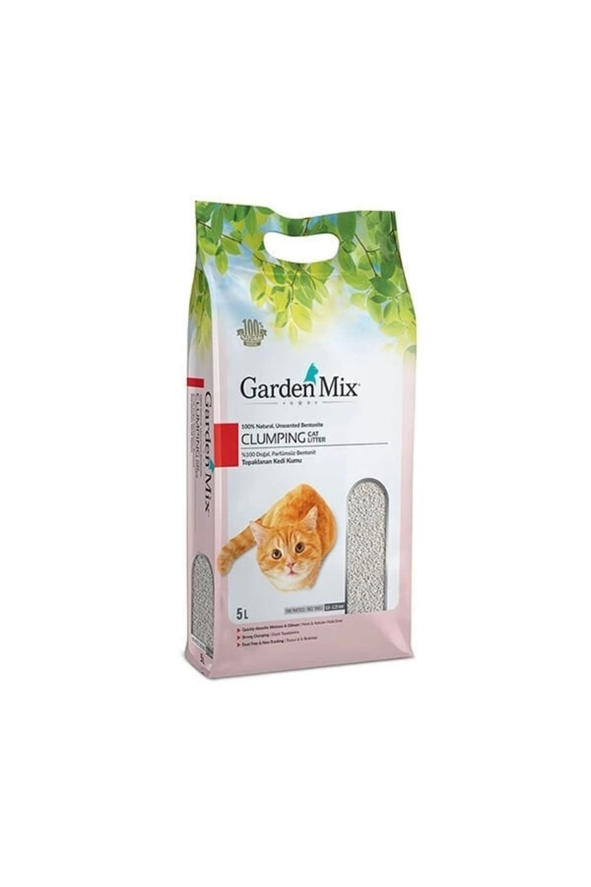 ureticiniz Garden Mix İnce Taneli Kokusuz Kedi Kumu 5 Lt