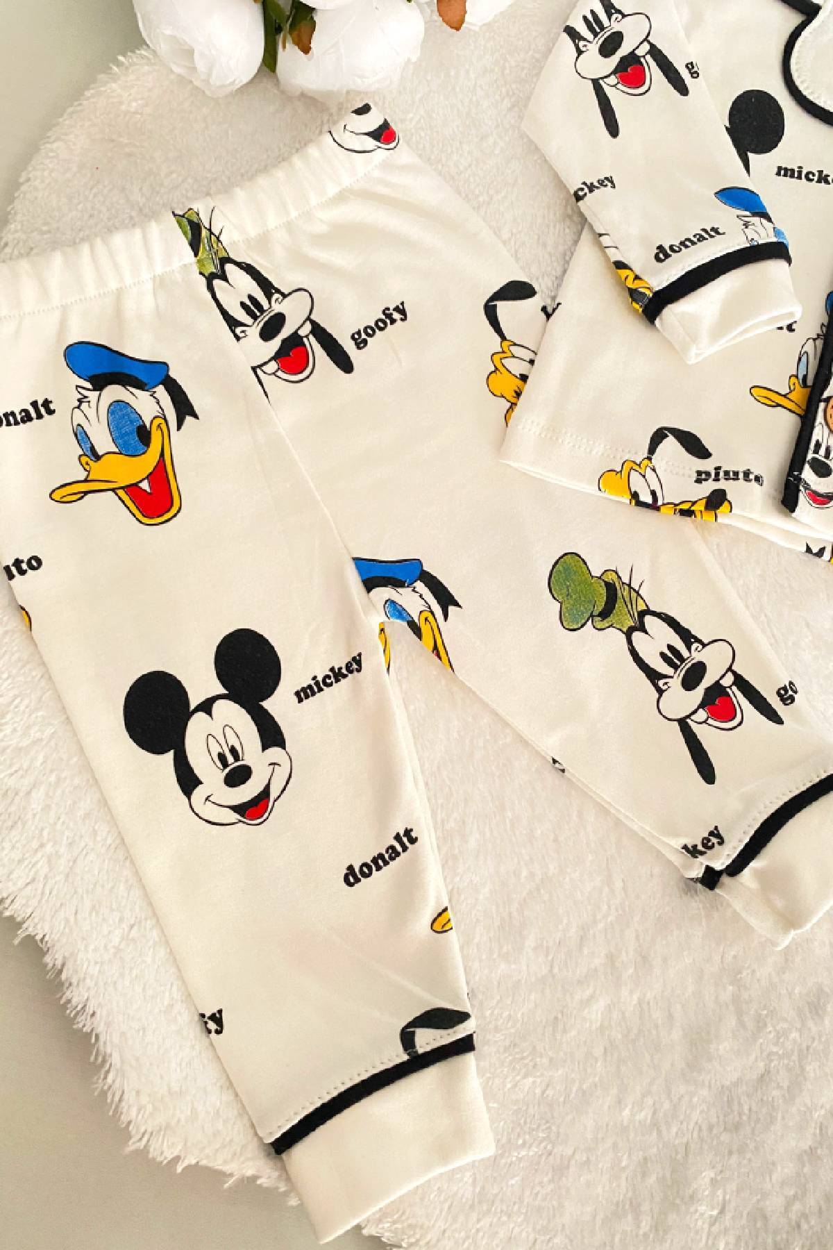 VERONA TARZ Kız Erkek Unisex Lüx Pijama Takımı Aly-Üst 2 Parça Canlı Desenleri Pamuklu fotoğrafı 4 (önizleme)