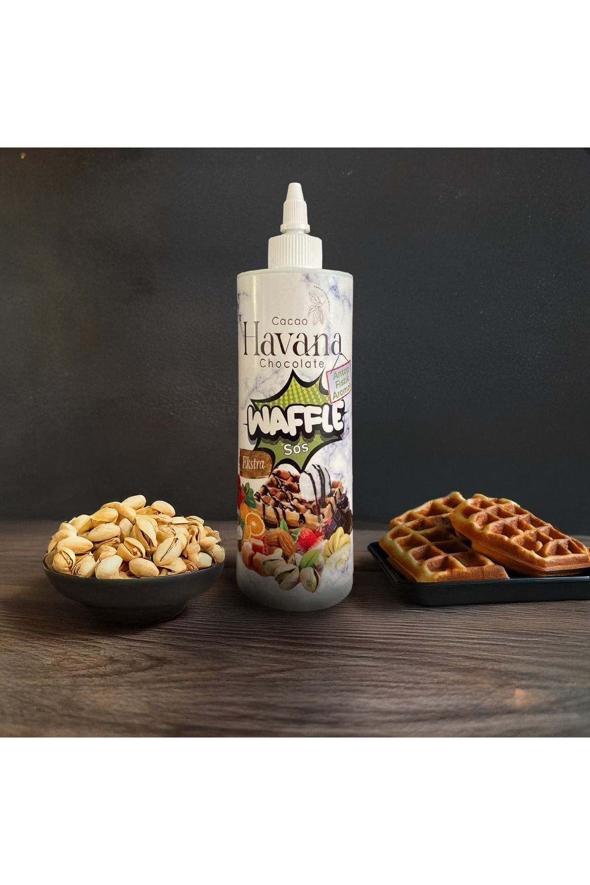 Cacao havana Antep Fıstığı Aromalı Sos Waffle-krep-pankek-san Sebastian-kruvasan Sos 400 Gr.