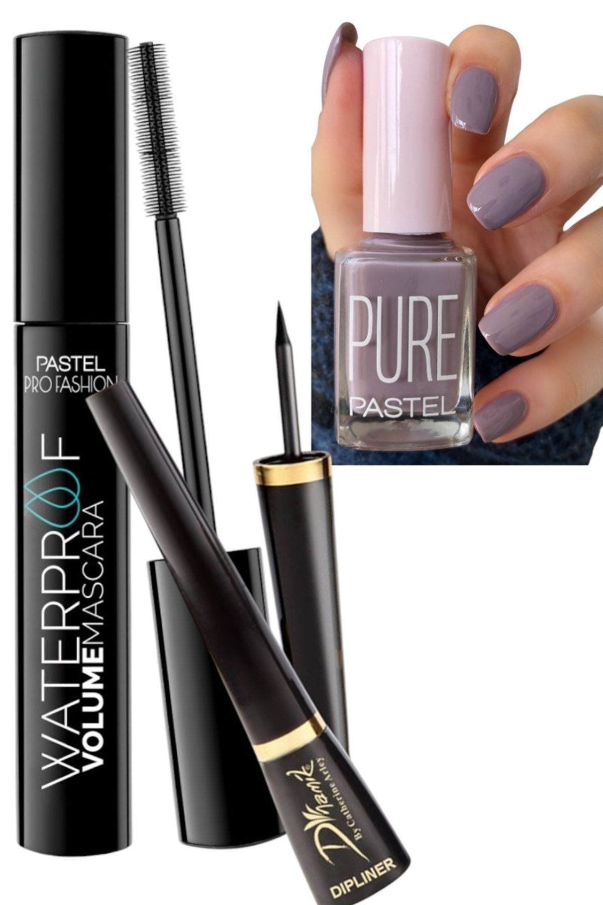 Pastel-Waterproof Volume Mascara - Mascara + Nail Polish 606 + C.Arley Dipliner 1