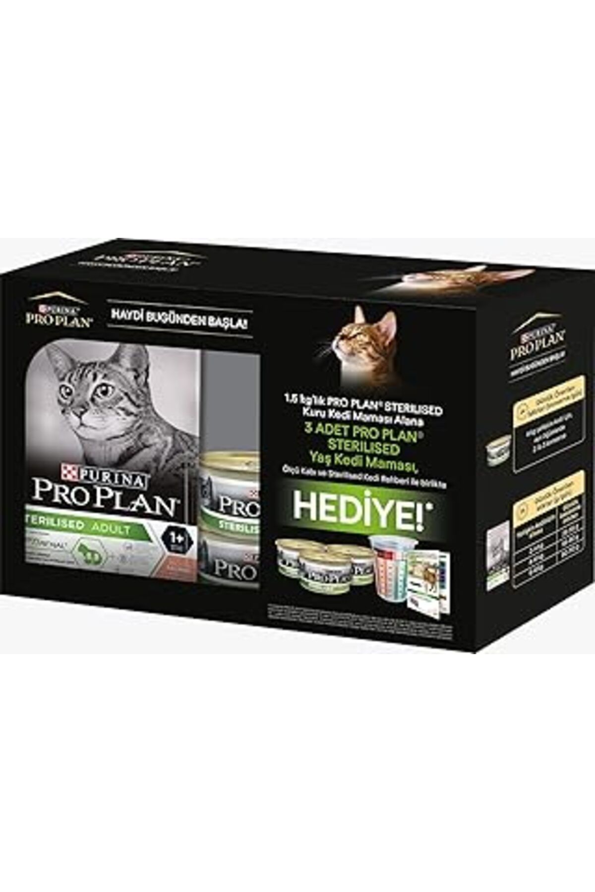 Genel Markalar Pro Plan Sterilised Somonlu Kuru Kedi Sı 1.5 Kg +3 Pouch Hediye