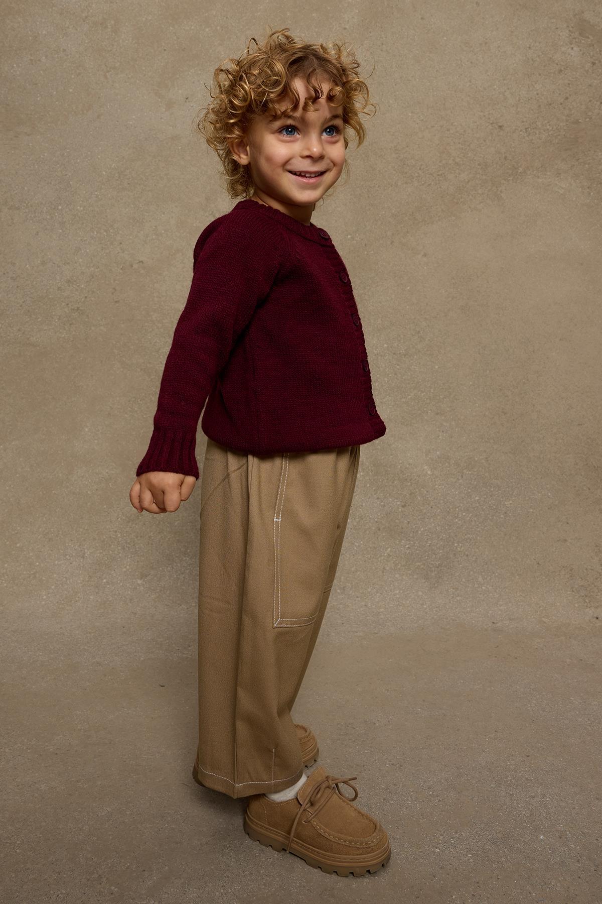 Fahhar Kids Triko Hırka Bordo fotoğrafı 6 (önizleme)