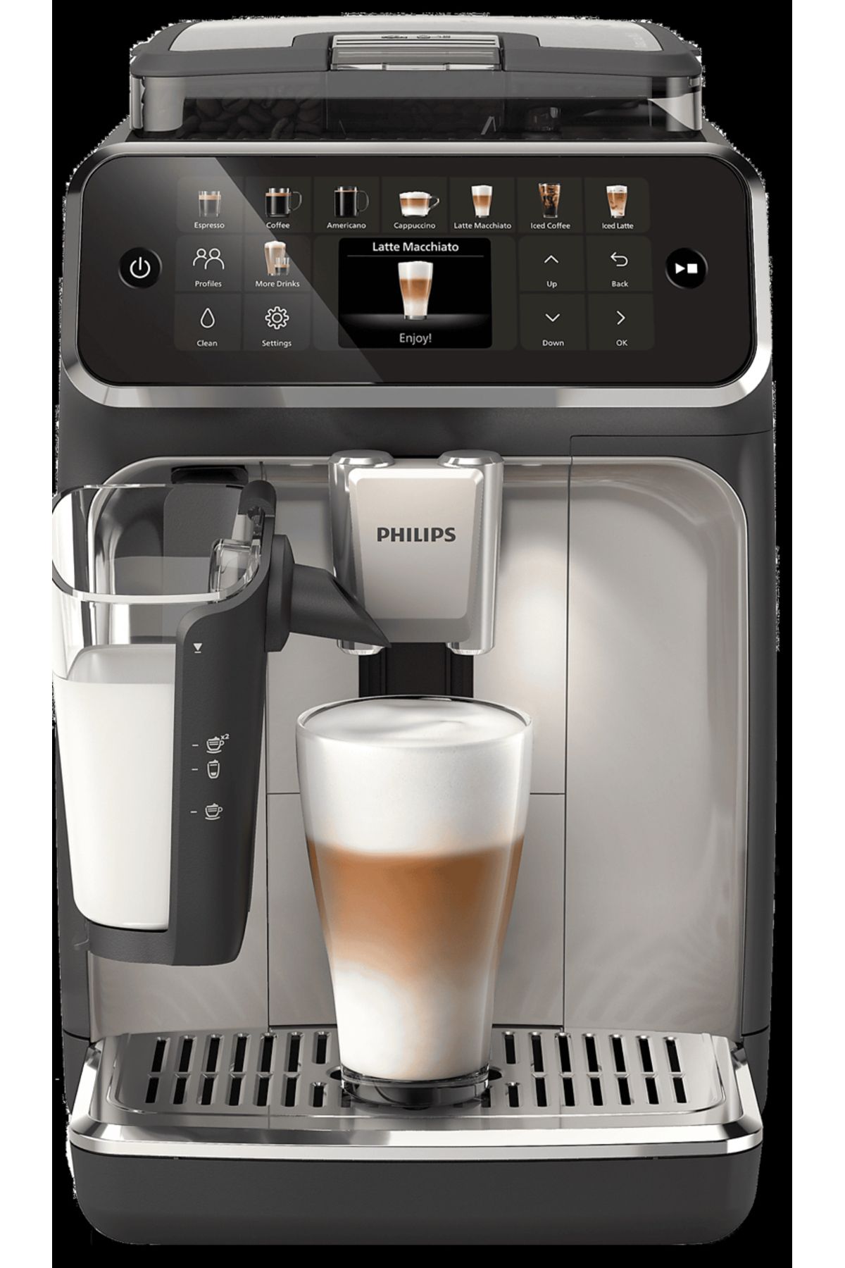 Philips Tam Otomatik Espresso Makinesi Krom Siyah