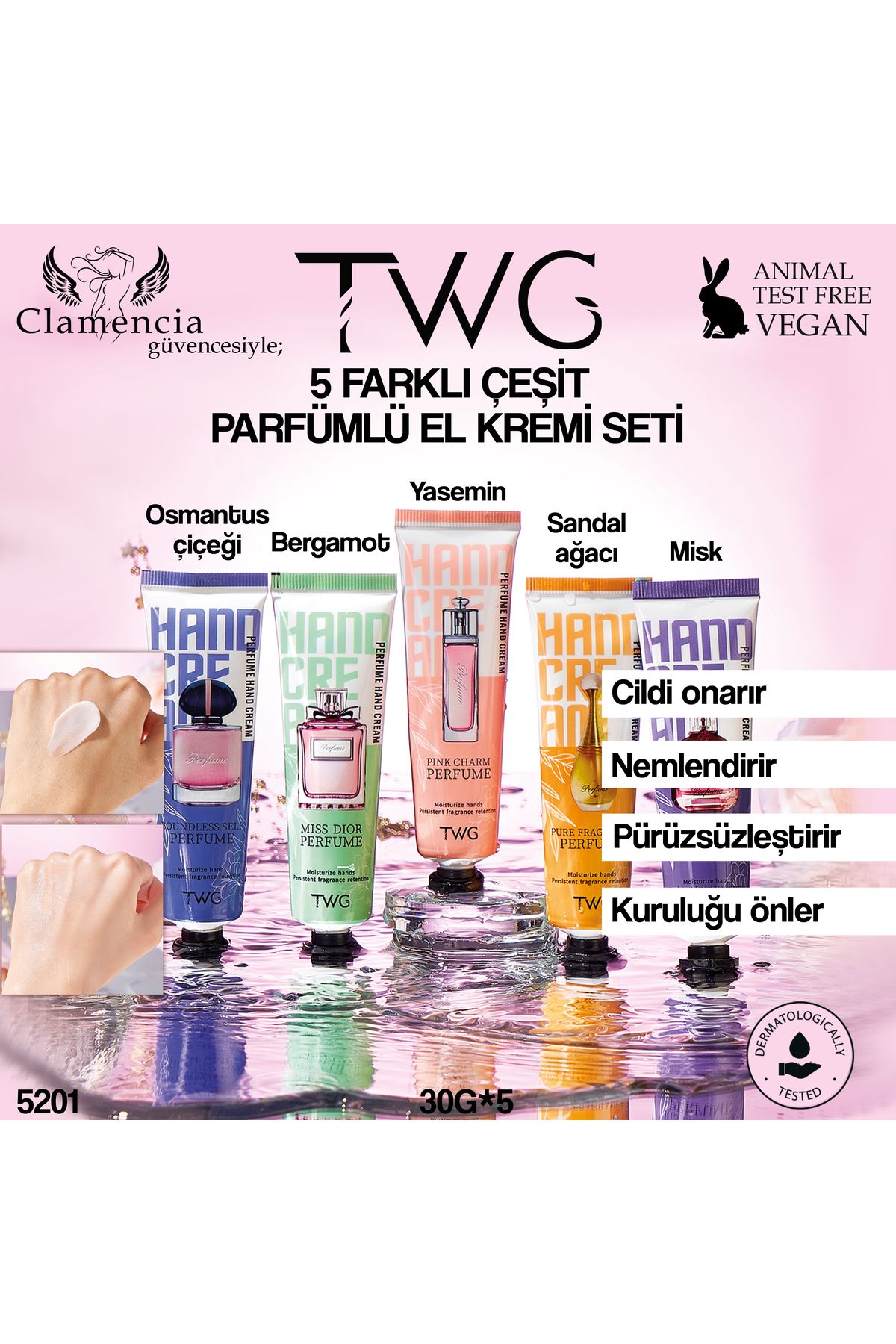 twg Parfümlü El Kremi Seti 30g*5