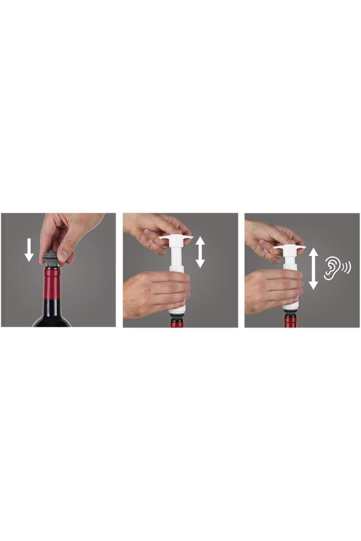 Vacu Vin-08542606   (1 Pump, 1 Tipa) Wine Vacuum Set 4