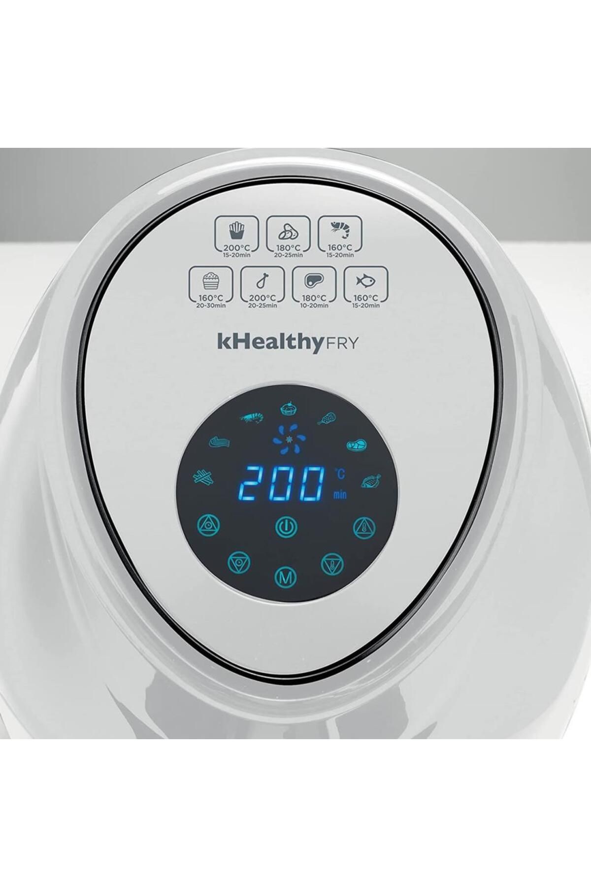Kenwood-مقلاة هوائية بسعة كبيرة سعة 5.5 لتر مقاس XXL - أبيض HFP50.000WH 3