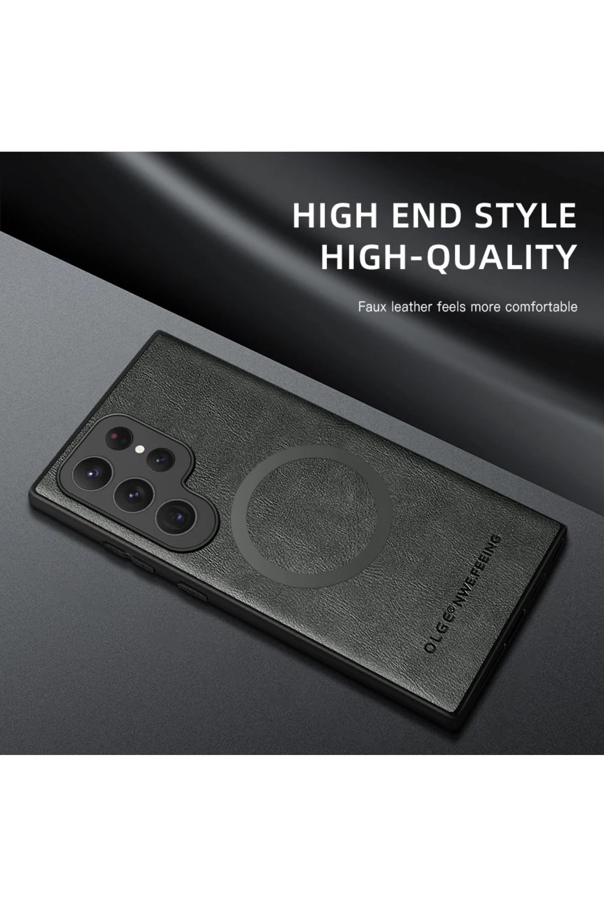 Choice-For Note 20 Ultra Gray Luxury Magsafe Magnetic Phone Case For Samsung Galaxy S24 S25 Ultra S23 Fe S2 1