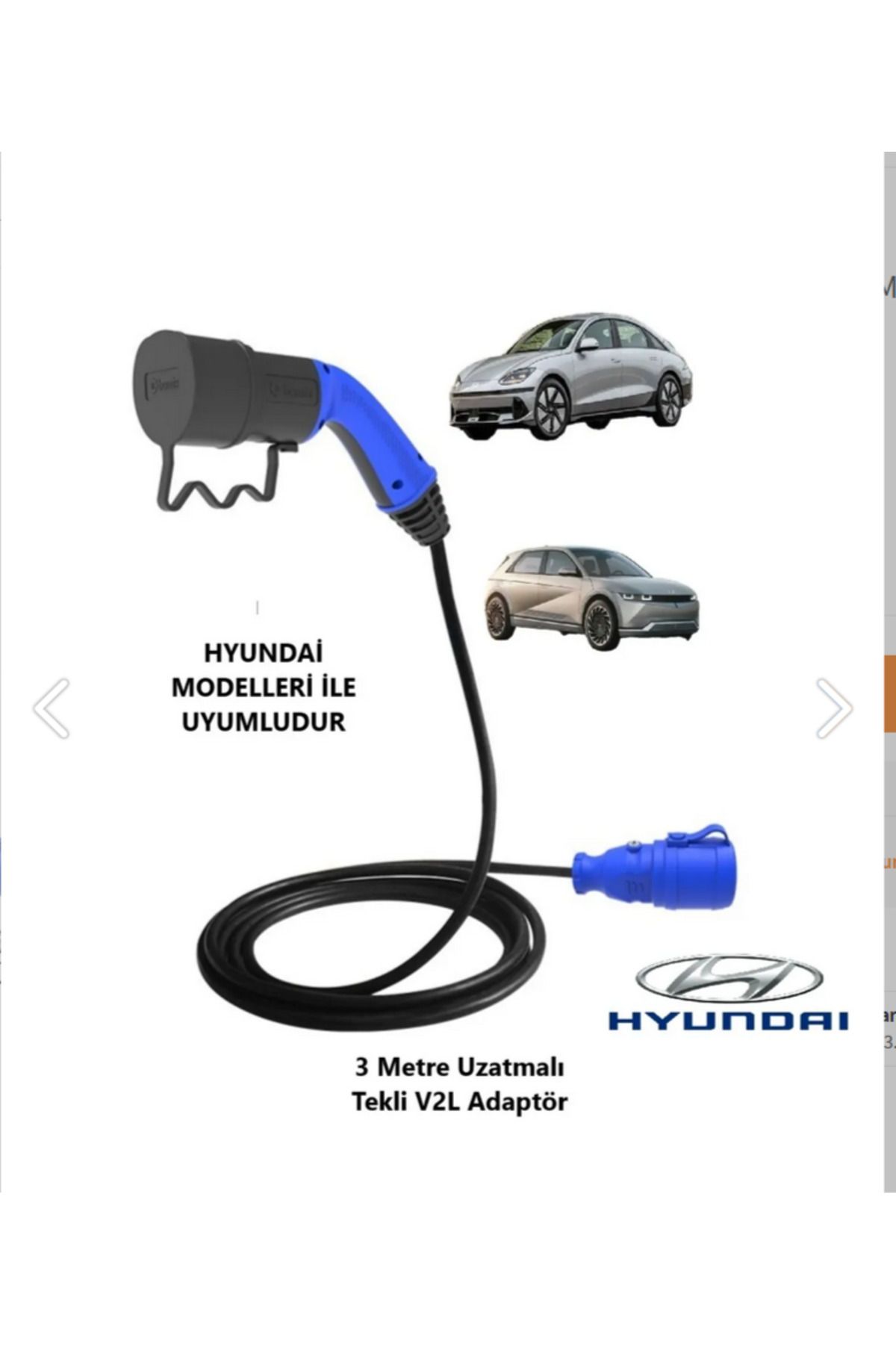 Bemis Hyundai Elektrikli Araçlardan Güç Alın: V2L Tekli Uzatma Priz Adaptör