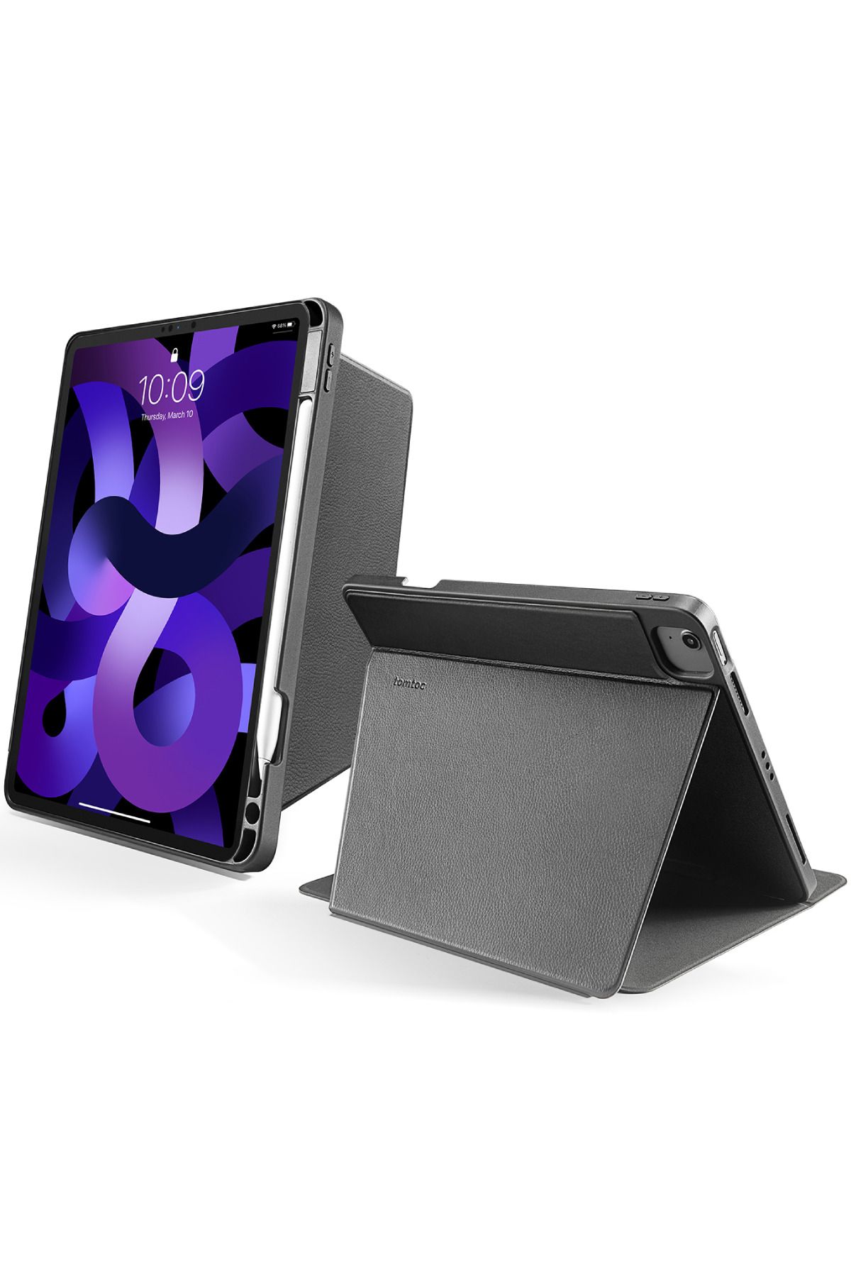 کاور تبلت مشکی B50 10.9 11 INC 3 مرحله IPAD CASE Tomtoc