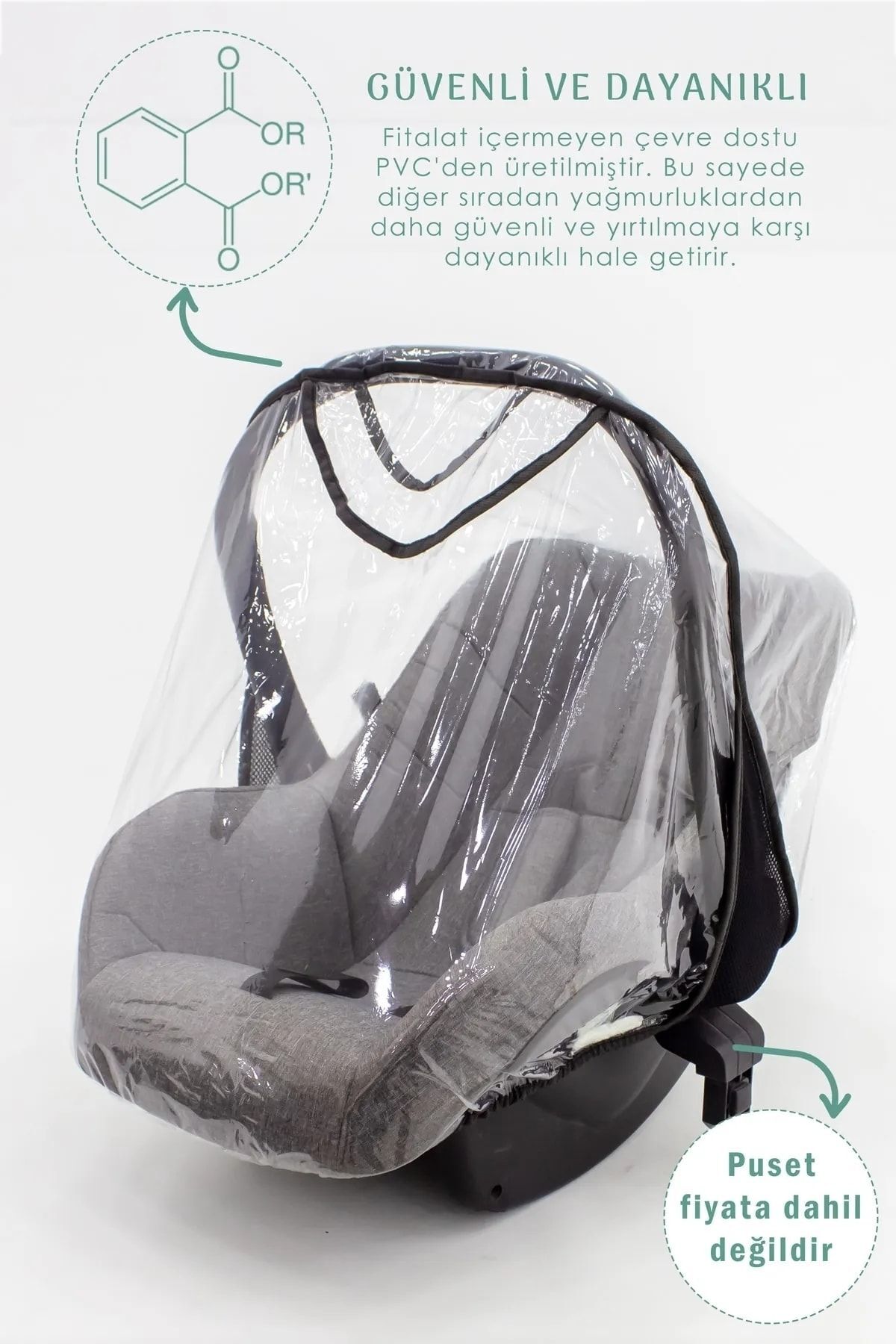 Malzek Fitalatsız Ana Kucağı Yağmurluğu Esnek Rüzgarlık Lüx Taşıma Yağmurluğu, Kokusuz Yağmurluk fotoğrafı 2 (önizleme)