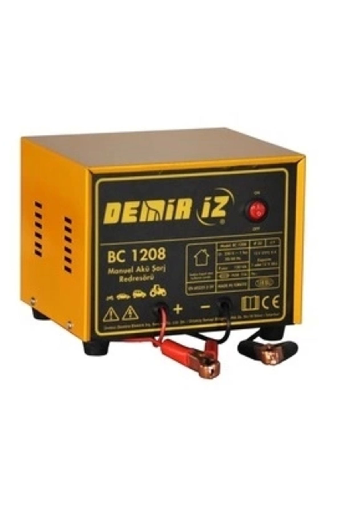 Demiriz Bc 1208 Manuel Akü Şarj Redresörü 12v/8a Tek Akü Için