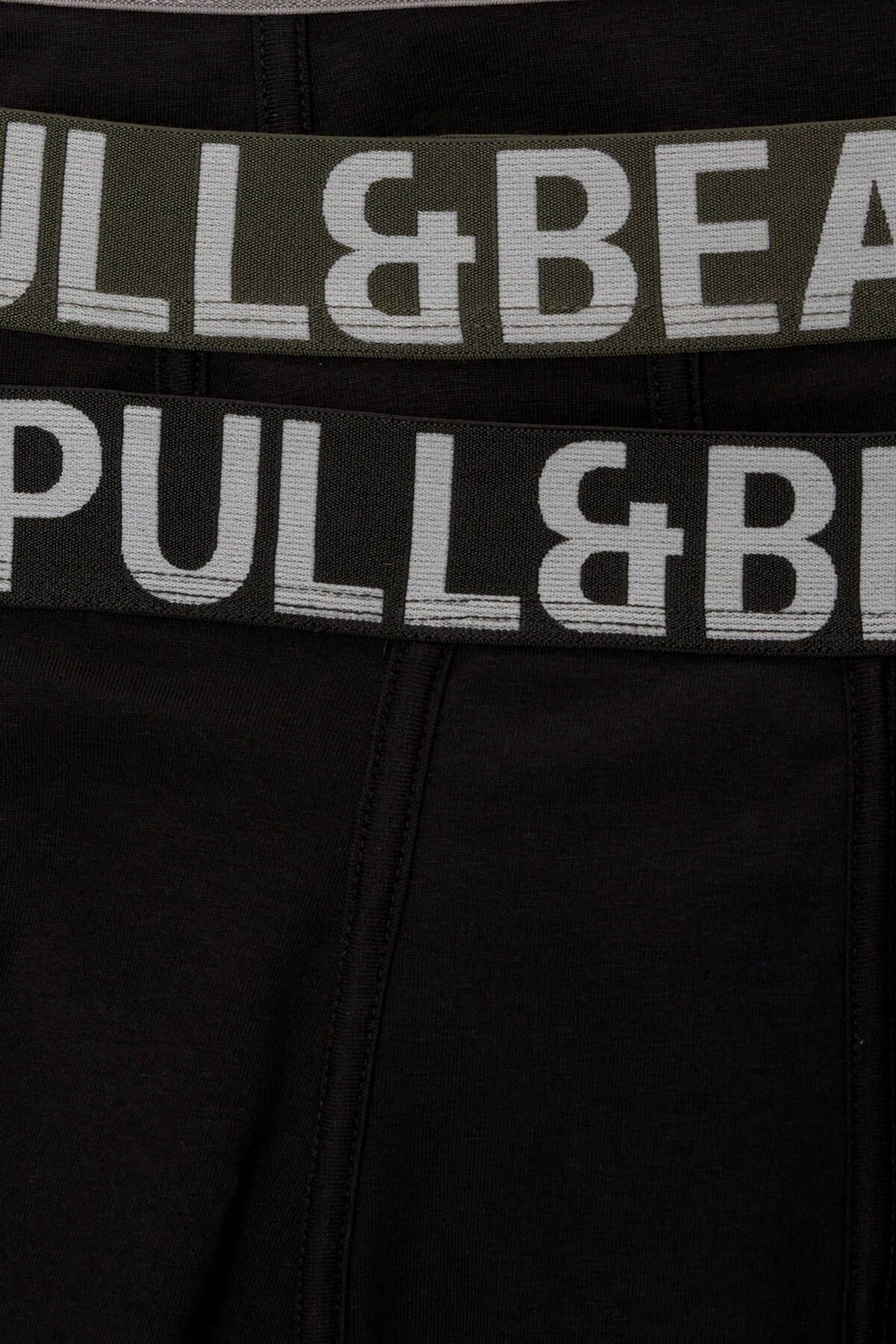 شورت باکسر چند رنگ مردانه بسته بوکسور با 3 LOG Pull Bear Pull & Bear