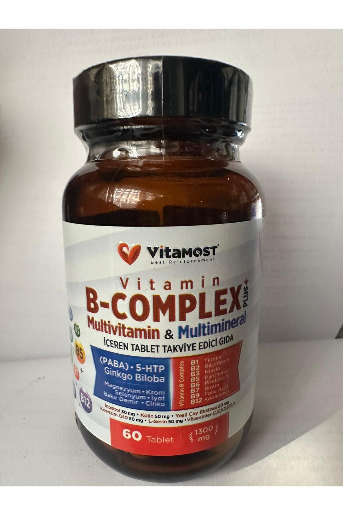 Vitamost B-COMPLEX PLUS VİTAMİN 60 TABLET 1300 MG