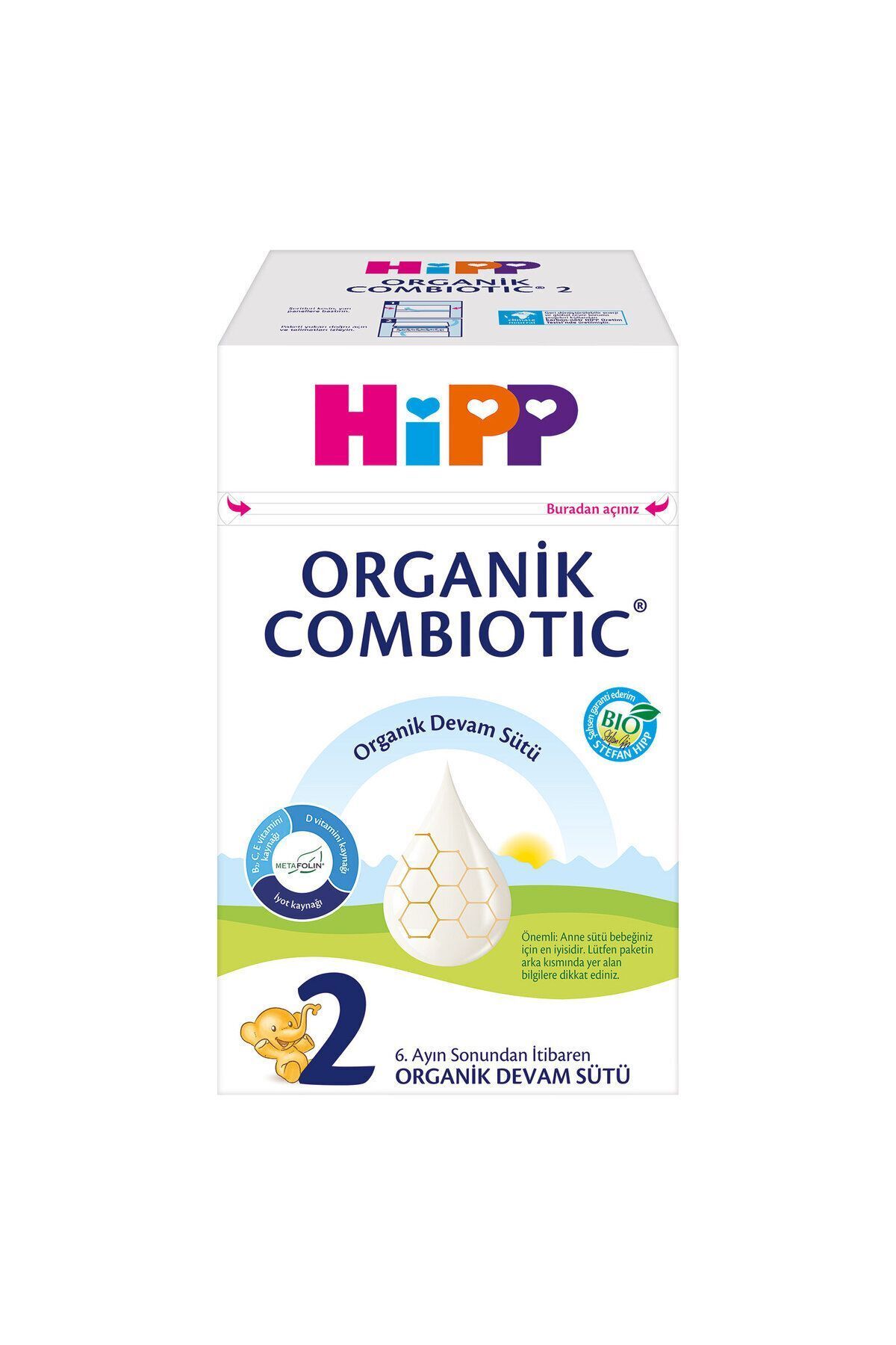 Hipp 2 Organik Combiotic Devam Sütü 800 gr 6-12 Ay NO COLOR 2