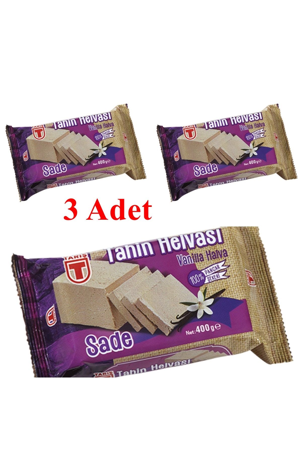 Tariş Tarpaz Sade Tahin Helva 400 Gr 3 Adet